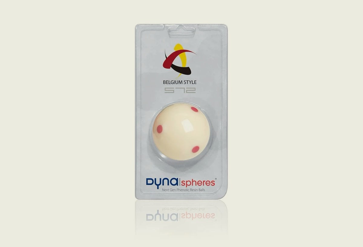 Cue-Ball Belgium 57.2mm with 6 red dots, sold per box of 6 pcs