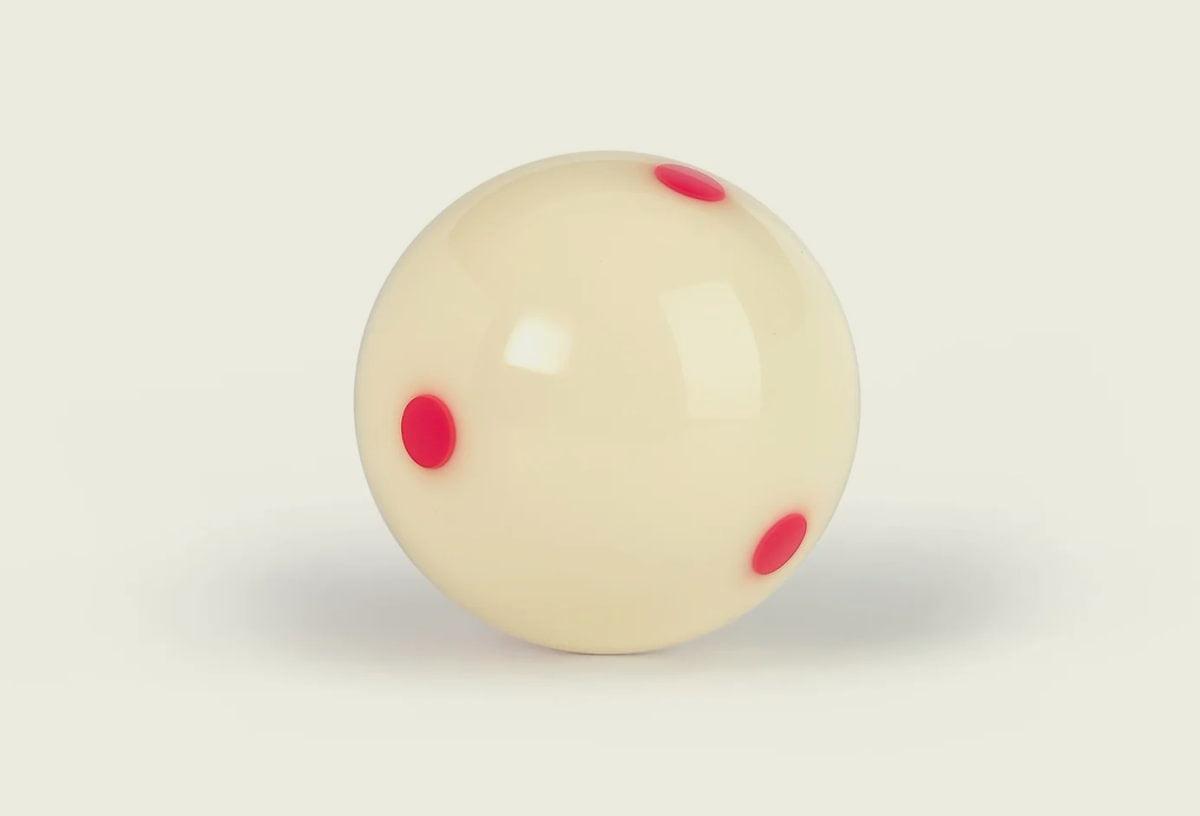 Cue-Ball Belgium 57.2mm with 6 red dots, sold per box of 6 pcs