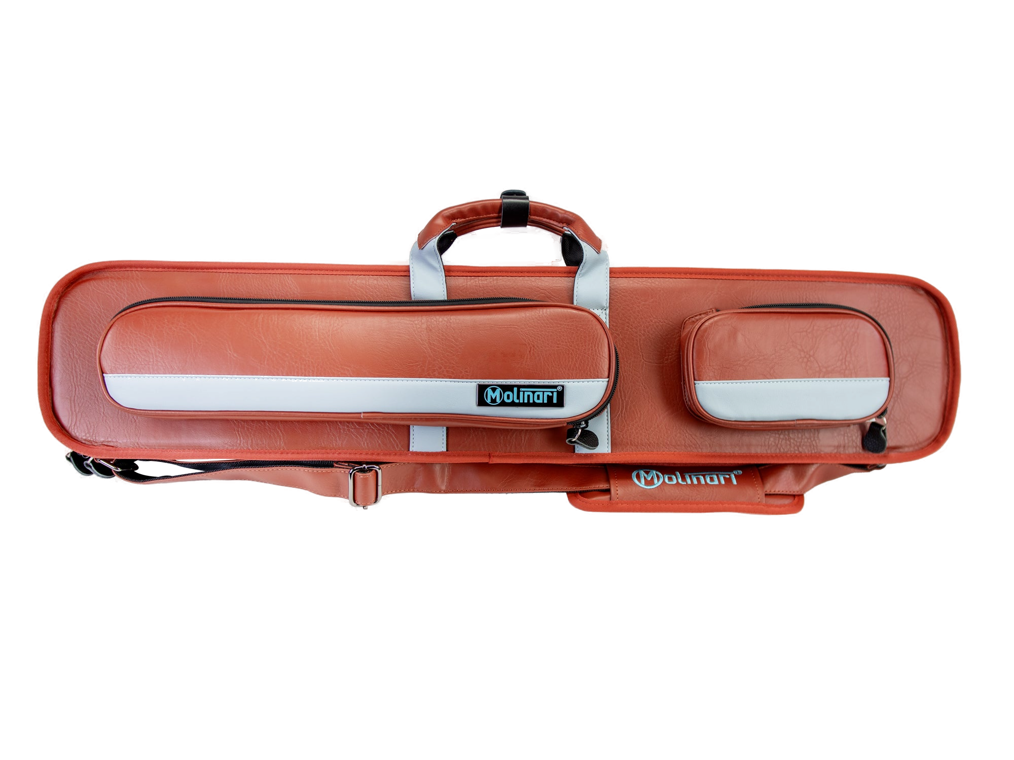 Molinari Retro Cue Bag 3B/6S Brown/Light Blue